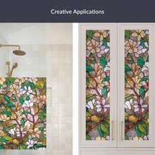 ARTSCAPE | Película de privacidad para Ventana con patrón de Colores Vibrantes, no Adhesiva y protección UV, fácil de aplicar y extraíble, 24 x 36 Pulgadas, Fabricado en Estados Unidos(Magnolia) - Tipo 1 - Ver 8