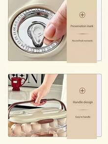Multi-Layer Stackable Egg Storage Box, Kitchen Egg Holder Tray, Refrigerator Egg Rack With Timer, Automatic Sliding