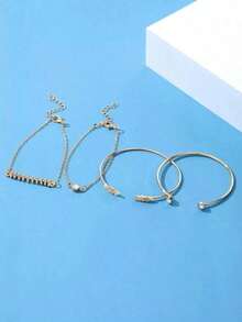 Set de 4 piezas Pulsera Decorativa - Oro amarillo - Ver 3