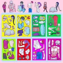 KPOP 女巫狩猎 5 合 1 系列，趣味撕贴式换装贴纸（男孩适用） - 彩色 - 查看 8