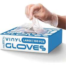 ProHeal Transparent Vinyl Disposable Gloves Cooking And Home Cleaning Gloves - Powder Free And Latex Free Kitchen Gloves