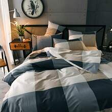 Queen Comforter Set Lightweight Modern Style Checkered Pattern Comforter For Boys Men 1 Geometric Comforter And 2 Pillow Shams All SeasonQueen Size - 00Checkered - View 4