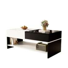 Coffee Tables - BLACK + WHITE + MDF +PARTICLE BOARD - View 4