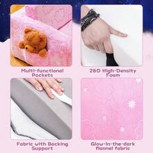 2 - In - 1 Soft Couch Fold Out, Foldable Chair, Glow In Dark Sofa Playroom, Convertible Foam And Floor Cushion And And