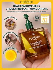 René Furterer Head Spa COMPLEXE 5 赋活植物精华 50ml，适合中性至油性头皮 | 洗发前头皮护理 | 赋活头皮，强韧发丝 | 改善发质，提升光泽 | 蕴含甜橙和薰衣草精油 (1.6 液盎司/50毫升) - 黃色 - 查看 1