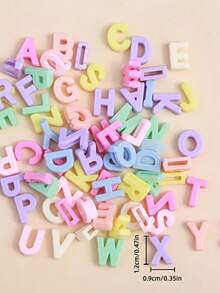 200/Pcs Bohemian Alphabet Beads Set, Acrylic 3D Letter Beads For Jewelry Making, DIY Bracelet Kit, Friendship Gift, Art & Craft Supplies, Fashion Accessories For Keychains, Phone Charms, Creative DIY Parts, Ideal For Valentine's, Thanksgiving, Christmas - Synthetic Stone, No Plating