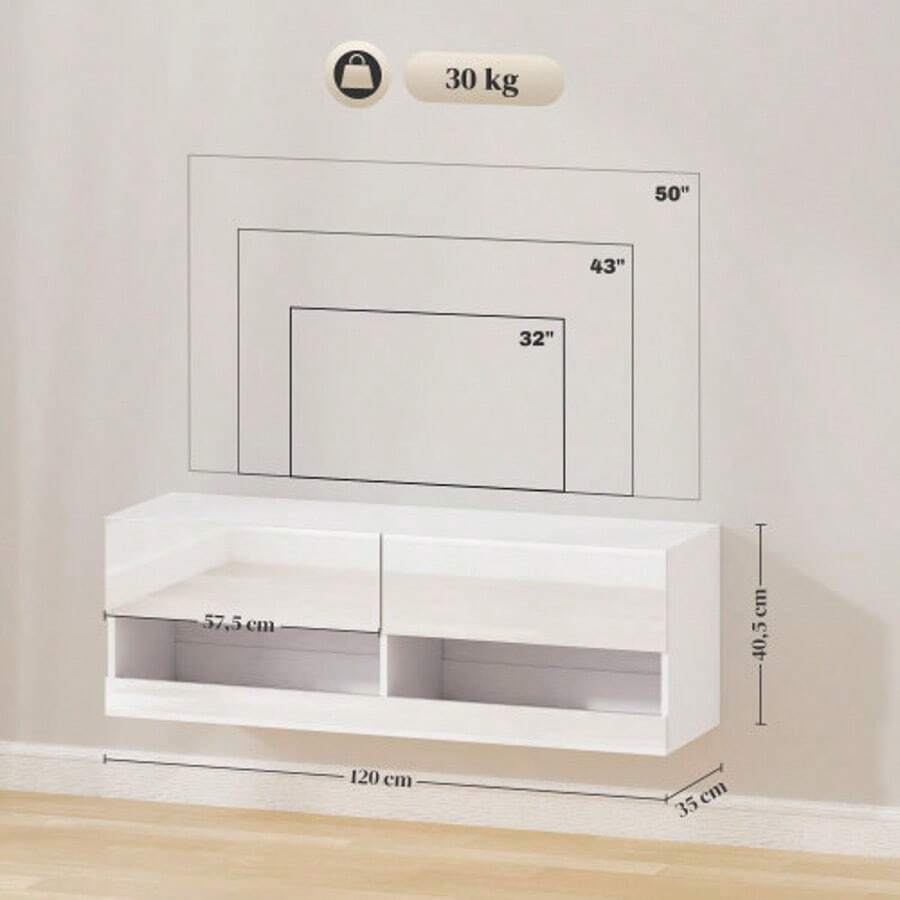 Television Stands & Entertainment Centers - White - View 1