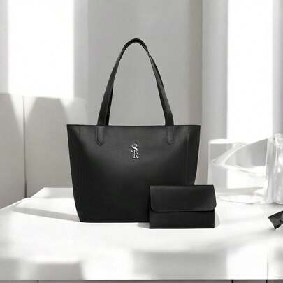 Kit Bolsa Feminina Grande London e Carteira em Courino Carnaval