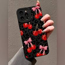 Cherry Leopard Eye Mobile Phone Case Compatible with Apple 16promax//16plus/16/16pro/15promax/15pro/15plus/15/14/14Plus/14Pro/14ProMax/13/13Pro/13ProMax/12/12Pro/12ProMax/11/11Pro/11Pro Max - Estilo 1 (1 pieza) - Ver 2