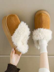 Fashionable New Slip-On Slippers, Unisex Couple Style Casual House Slippers, Convenient Home Slippers - Brown - View 3