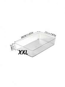 1pc Transparent Storage Box, Stackable Fridge Organizer, Refrigerator Storage Box For Fruits, Vegetables, Foods, Drinks, Grains