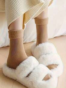 10/5/1 Pair Women's Winter Warm Socks - Ultra Soft Warm Lining Non-Slip | Comfortable Indoor Home Socks, Suitable For Pairing With Snow Boots | Cold Protection Essential (Multiple Colors Available) - Multicolor - View 3