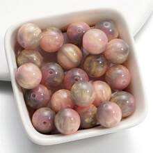 Double Color Cloud Resin Round Beads, Scattered Beads, Chinese Gilded Beads, High-End DIY Bracelet Bead Material Wholesale