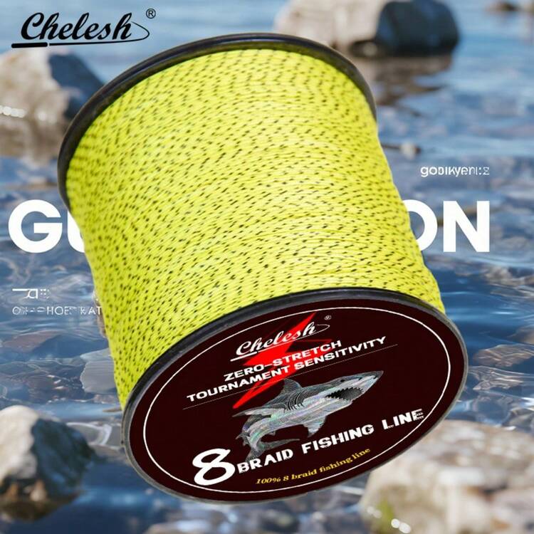 Chelesh 300m Ultra-Strong Abrasion Resistant Fishing Line, 8-Strand Braided PE Lure Fishing Line, Smooth & Durable, Suitable For Freshwater & Saltwater Fishing, Multi-Color Options, 15lb-100lb Strength, Holiday Gift - Multicolor - View 8
