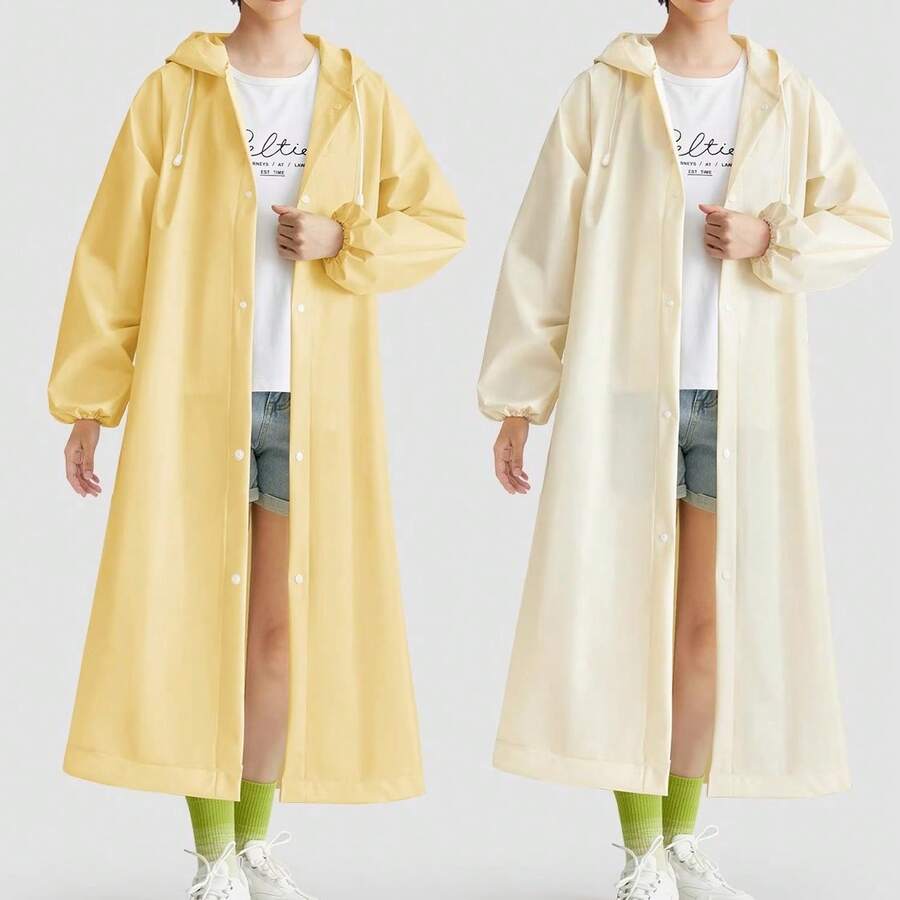 معطف مطر يونيسكس طويل من EVA، معطف مطر مقاوم للماء مسمك، معطف مطر يونيسكس مزود بقبعة، مناسب للسفر والتنزه والتخييم في الهواء الطلق. معطف مطر طويل مسمك وقابل للحمل بالكامل، مقاوم للماء والرياح، سريع الجفاف وقابل للتنفس. عزل، عيد الحب، كلب صغير، كرنفال