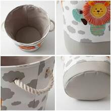 1pc Cartoon Toy Storage Basket - Foldable, Collapsible, Laundry Hamper, Clothes Storage Container, Toy Organizer, Nursery Essentials, Space-Saving, Easy To Clean, And Portable