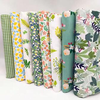 8pcs 20x25cm/40x50cm Square Craft Fabric, Suitable For DIY Patchwork, Quilting, Sewing, Scrapbooking, Crafts Making, Etc.