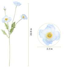 1/3/5/6 pezzi di papaveri artificiali, lunghi 59 cm, con 4 fiori, stile semplice e moderno, possono essere piegati e non sbiadiscono - utilizzati per decorazioni a parete floreali fai-da-te, allestimenti di scene, composizioni floreali per vasi in soggiorno e camera da letto, matrimoni, feste, riempimento di scrivanie. Foglie autunnali e primaverili, decorazione per la casa, la cucina, il matrimonio, il tavolo, centrotavola, ufficio, giardino, esterno