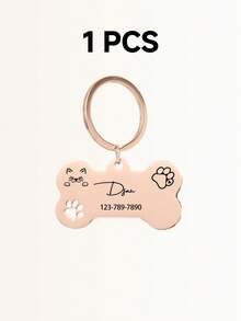 Ayotu Llavero personalizado anti-pérdida para gatos y perros, decoración de llavero, colgante anti-pérdida para mochila, etiqueta de identificación personalizada para perros, etiqueta de identificación personalizada para gatos, etiqueta de nombre de teléfono grabada personalizada, etiqueta de identificación para gatos - Multicolor - Ver 20