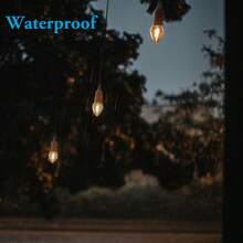 Luces LED recargables que funcionan con pilas, 3 modos, lámpara colgante con interruptor de presión, luces tubulares - Negro - Ver 2