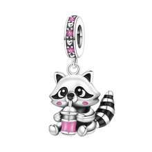 CYMYSS 1 件套可爱动物主题吊坠，采用镀银铜材质，镶嵌立方氧化锆石——完美搭配女士手链，是情人节、生日或日常佩戴的理想之选。