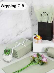 1/5/10 hojas de papel de seda verde salvia, papel de regalo de Navidad verde, papel de embalaje, papel delgado para bolsas de regalo, papel de regalo de manualidades DIY para flores de cumpleaños, bodas y fiestas - Multicolor - Ver 6