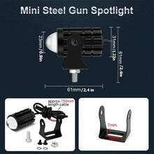 4PCS Dual Color LED Light Pods – Yellow & White Beam, 12–80V Universal Spotlights For Motorcycle, E-Bike, ATV, Truck, Mini Car, Off-Road Lighting – High Lumen, Compact Design, No Battery - 4PCS Dual Color LED Light Pods - View 4