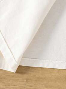 女童休闲简约前扣A字牛仔长裙，适合外出聚会，四季皆宜 - 白色 - 查看 7