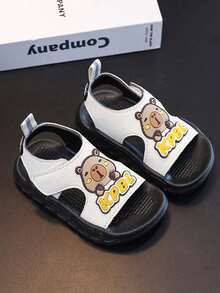 1 Đôi dép xăng đan trẻ em hoạt hình, dép xăng đan đế mềm chống trượt mùa hè mới cho trẻ em, giày đi biển thời trang cho bé trai và bé gái - trắng - Xem 4