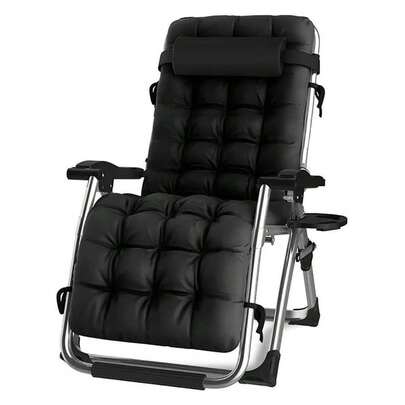 Garden Zero Gravity Chair Heavy Duty Sun Lounger Beach Outdoor Folding Reclining
