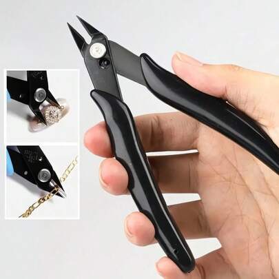 1 Piece Black Carbon Steel Wire Knife, A Comfortable And Labor-Saving Cutting Tool, Suitable For DIY Enthusiasts, Electronic Component Cutting, Outdoor Camping Tool Scissors