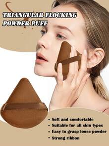 16pcs Makeup Sponge & Puff Set: 2 Large Makeup Sponges + 2 Makeup Powder Puffs + 4 Triangle Makeup Puffs + 4 Finger Makeup Puffs + 4 Small Makeup Sponges, Portable Travel Makeup Kit - Multicolor - View 2