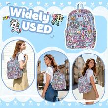 Mochila escolar Tokidoki Unicorno de gran capacidad, mochila de viaje portátil, mochila casual de día, bolsa de viaje con diseño de dibujos animados - Azul - Ver 2