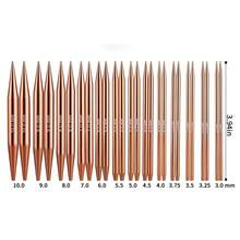 13pcs Interchangeable Circular Knitting Needle Set, 3.0mm-10mm Champagne Aluminum Alloy Knitting Needles, Suitable For Beginners, DIY Crafts, Weaving Accessories And Supplies - Multicolor - View 2