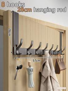 New No-Drill Door Hook, Over-The-Door Hanging Rack, Extended Length Door Mounted Clothes Hanger, Essential For Hanging Clothes. Ideal For Bedroom Storage. - Multicolor - View 23