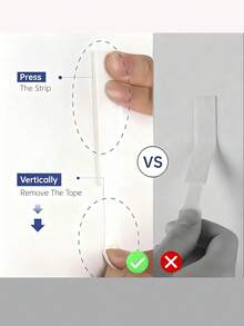 24/4pcs Reusable Removable Double-Sided Adhesive Tape, Damage Free Strong Magic Sticker Strips, Suitable For Fixing Photo Frames, Boards, Curtains, Decorations, Kitchen Utensils, Bathroom Storage, Exhibition Boards, Posters, Temporary Signs, Price Lists, Projection Screens, Calculators, Small Printers, Phone Holders, Car Fragrance, Small Decorations, First Aid Kits, Curtains, Tablecloths, Cushions, Anti-Slip Sofa Pads - one-size - View 5