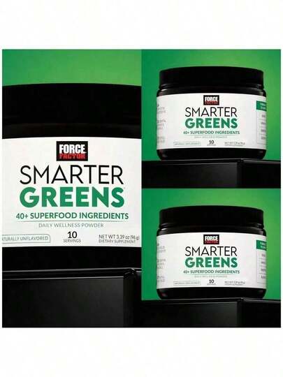 This Is A Best-Selling Item.Force Factor Smarter Greens Daily Wellness Powder, Greens Superfood Powder To Support Gut Health, Bloating & Digestion, With 40+ Superfoods, 125 Million CFUs Of Probiotics, Unflavored, 10 Servings