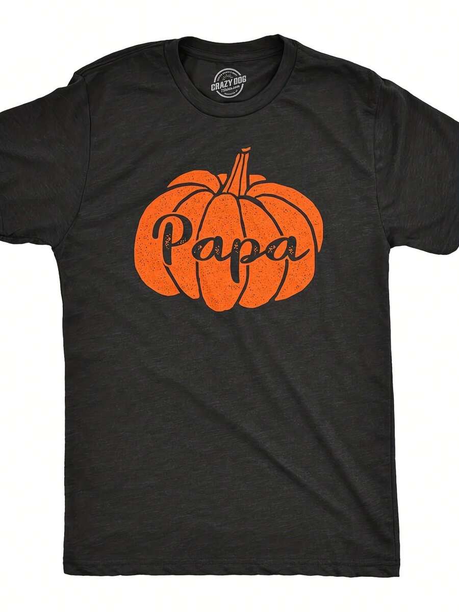 Papa Pumpkin T Shirt, Pumpkin Family, S Halloween T Shirt, Pumpkin Tee, Halloween Costume Ideas, Papa Shirts, , Dad Shirts, Pumpkin Papa,This Fun Printed Casual T-Shirt Is The Perfect Gift For Valentine's Day/Christmas - 款式5 - 查看 1