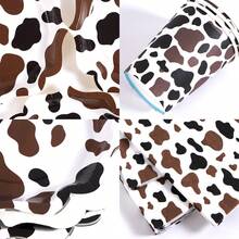 10pcs Cow Print Petal Shaped Disposable Plate, Napkin And Cup Set, Plates, Napkins And Cups Party Supplies Suitable For 10 Guests, Disposable Paper Plates Party Tableware Fit For Birthday, Wedding, Party, Family Picnic - Multicolor - View 3