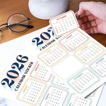 2 张 2026 年日历标签贴纸，月历索引分隔标签贴纸 - 自粘式 12 个月页面周计划标签，适用于日记本、笔记本、DIY 项目 - 彩色 - 查看 3