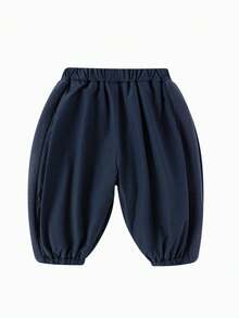 Balabala 男童抓绒工装裤，2025冬季保暖款 - 深藍 - 查看 5