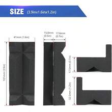 BARTOO 4" Vise Jaws Pads, Strongly Magnetic Vice Soft Jaws,Vise Jaws Covers Protectors For Any Metal Bench Vice, Blue - màu đen - Xem 5