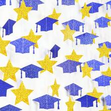 Baby Royal Navy Blue Party Decorations Streamers Garland - 12pcs Boy Birthday Frozen Ocean Shower 4 - Leaf Paper Clover Streamer, Bachelorette Bridal Wedding Engagement Banners Decor 2025 - Bleu marine doré - Voir 2