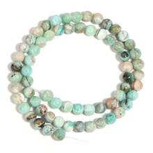 1 件天然绿色纹理石珠 6/8/10/12 毫米，时尚手工 DIY 散珠，适用于手链、项链、珠宝、手机带、钥匙扣、批发珠子 - 綠紋石 - 查看 8