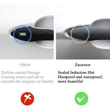 TFKI No Adhesive  Car Door Handle Cover Protector Compatible For  2018-2020 2021 2022 2023 2024 2025 2026 Camry 2019-2026 Corolla 2019-2022 Avalon 2016-2026 Prius 2020-2024 Venza Accessories - 3霧面黑 - 查看 5