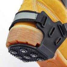 Outdoor Hiking, Climbing, Camping, Ice Climbing, 7-Claw Silicone Reflective Snow Cleats, Wear-Resistant Anti-Slip Shoe Covers