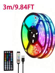 1-20M Smart LED Strip Lights With Wireless IR Remote Control, Color Changing & Music Sync Via App/Remote, USB Powered, Ideal For TV Backlight, Bedroom Ambiance, Party Decor, And Perfect Gift For Halloween, Christmas, Birthday - Color Light - View 17