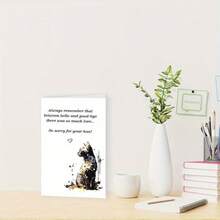 1pc Funny Christmas Card - Sassy Cat With Santa Hat & "He Wouldn't!" Text - Perfect Gift For Cat Lovers, Colleagues - Paper Material Holiday Card, Australian Christmas Greeting Card, Christmas Card Funny, Christma Card With Envelope, Christmas Animal - Multicolor - View 6