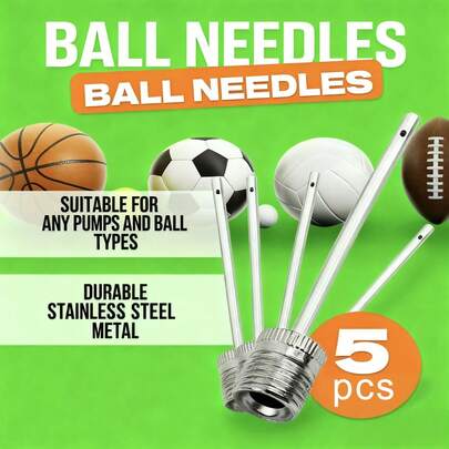 Set di aghi gonfiabili 5 in 1, adatto per palloncini, palline, anelli da nuoto, utilizzabile in casa e all'aperto
