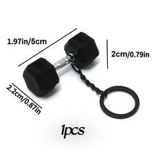 1 Piece Barbell Keychain, Fitness Keychain, Fitness Enthusiasts, Unisex Fitness, Suitable Party Favors, Gifts, Classroom Rewards, Car Keys, And Backpack Accessories (Green, Pink, Blue, Black)